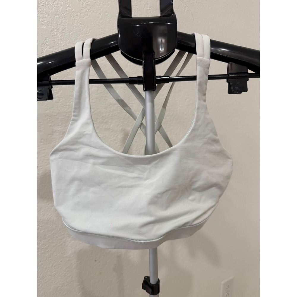 Lululemon Energy Bra Mint Green Strappy Back Yoga Sports Bra Size 6